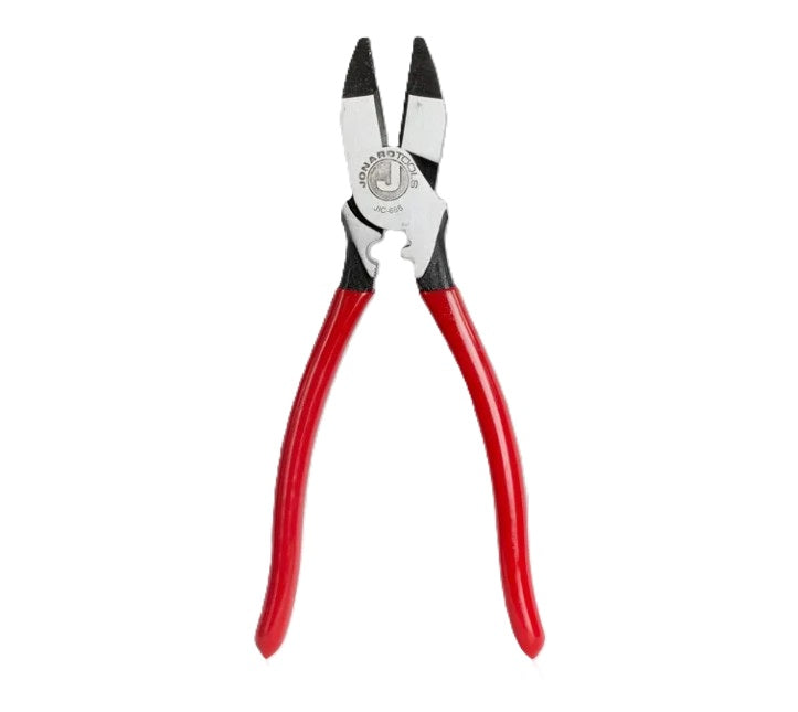 Jonard JIC-685 | Lineman's Pliers with Fish Tape Puller & Crimper