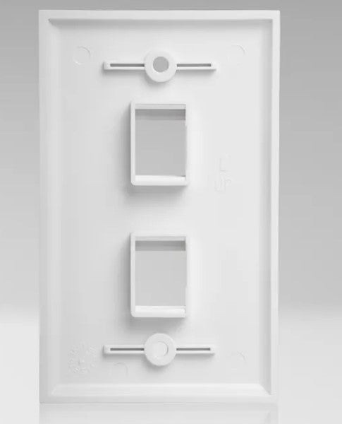 Jonard K-W2/10 | Single Gang Keystone 2 Port Wall Plate, 10 Pack
