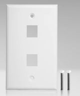 Jonard K-W2/10 | Single Gang Keystone 2 Port Wall Plate, 10 Pack