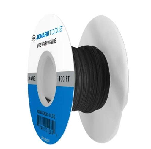 Jonard KSW26BLK-0100 | 26 AWG Kynar® Wire CSW, Low Strip Force, Black, 100 ft