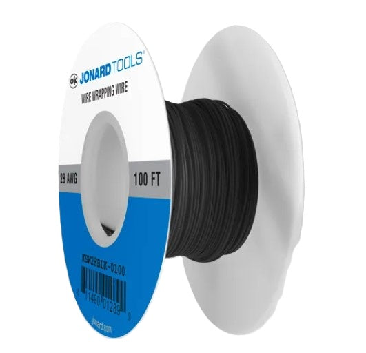 Jonard KSW28BLK-0100 | 28 AWG Kynar® Wire CSW, Low Strip Force, Black, 100 ft