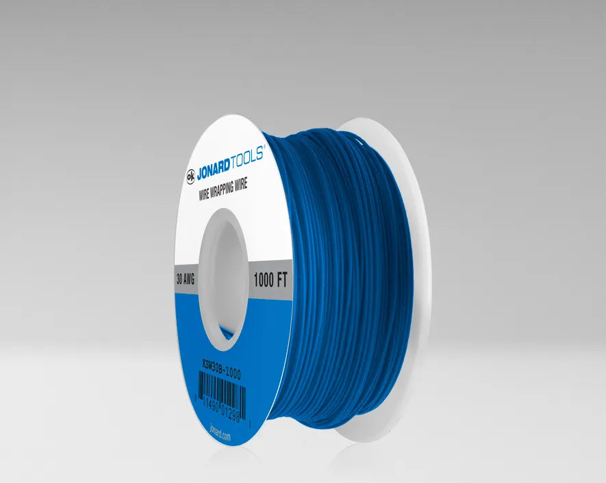 Jonard KSW30B-1000 | 30 AWG Kynar® Wire CSW, Low Strip Force, Blue, 1000 ft