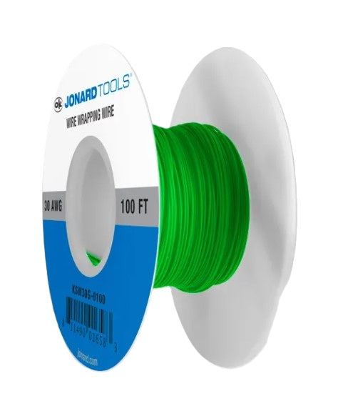 Jonard KSW30G-0100 | 30 AWG Kynar® Wire CSW, Low Strip Force, Green, 100 ft