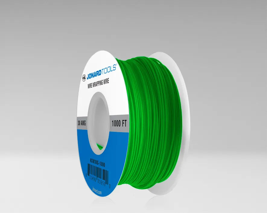 Jonard KSW30G-1000 | 30 AWG Kynar® Wire CSW, Low Strip Force, Green, 1000 ft