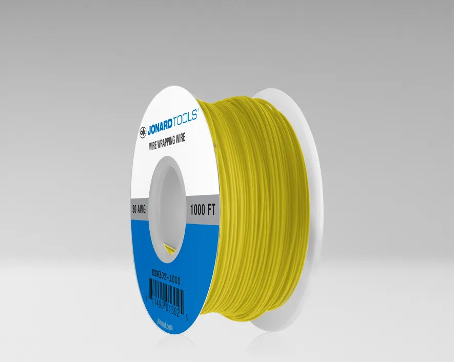 Jonard KSW30Y-1000 | 30 AWG Kynar® Wire CSW, Low Strip Force, Yellow, 1000 ft
