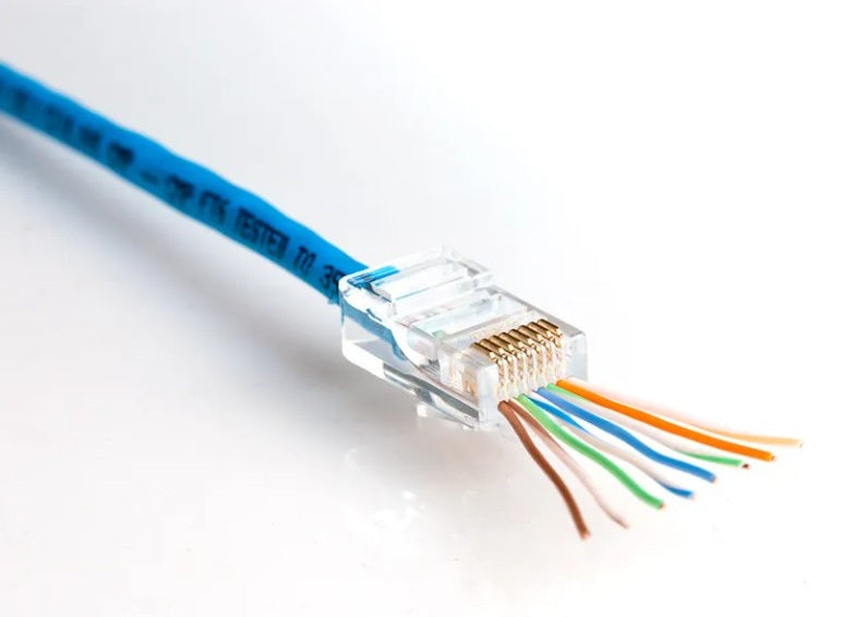 Jonard RJ45-5100 | CAT5e RJ45 Pass-Through Connectors (Pack of 100)