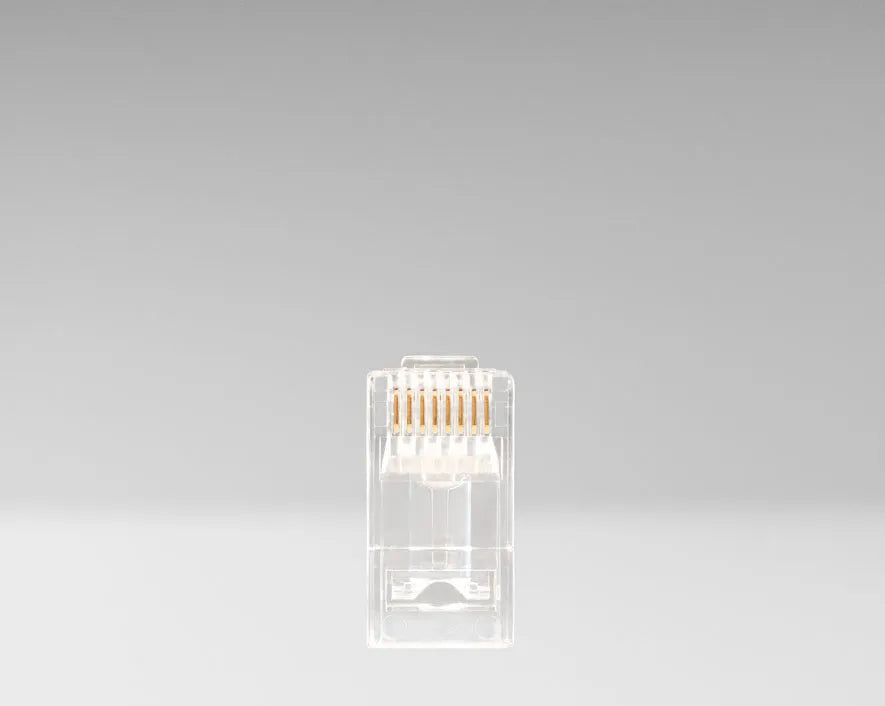 Jonard RJ456AUS-100 | Unshielded RJ45 Passthrough Connector for CAT6A Cable, Pack of 100
