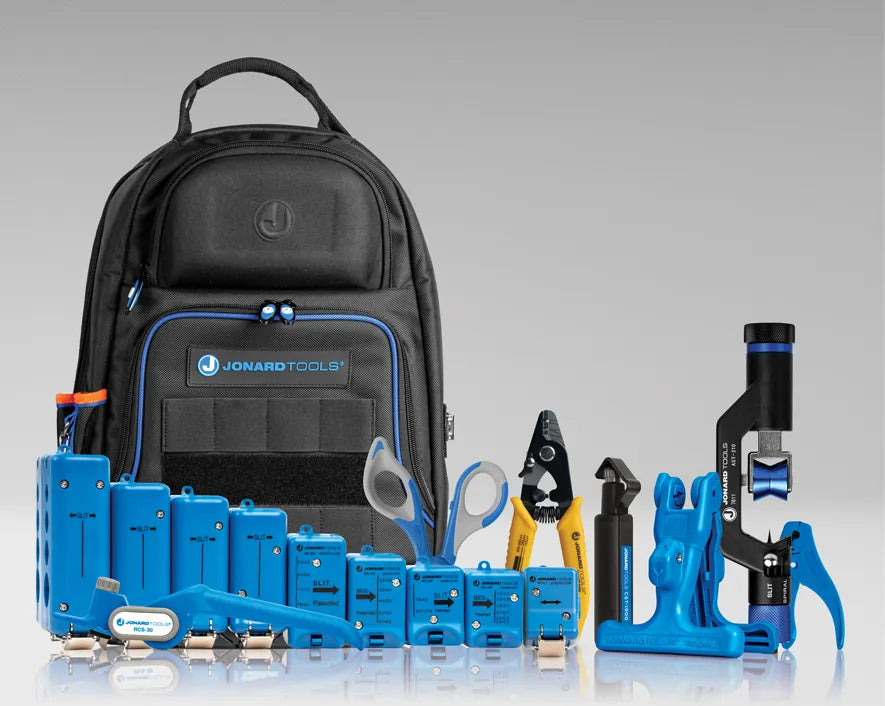 Jonard TK-107B | Backpack Fiber Optic Mid Span Slit & Ring Tool Kit (1.2 mm-22.6 mm)