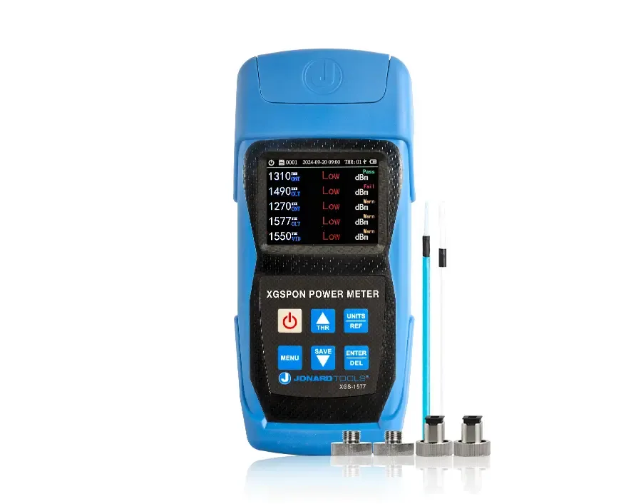 Jonard XGS-1577 | Passive Optical Network Power Meter for XGSPON/XGPON/BPON/EPON/GPON