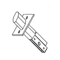 Kaba 202064-03-01 | Mechanical Lock Deadbolt Assembly, 2-3/8" Backset, Bright Brass, for 7100 Series Mechanical Lock