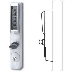 Kaba 3001-26D-41 | Mechanical Pushbutton Lock, Combination Entry/Key Override/Passage/Lockout, Satin Chrome with Thumbturn