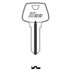 Kaba Ilco 01009 NP A13 | Cylinder Lock Key Blank, 6-Pin, Brass, Nickel Plated, 13 Price Group, For Sargent