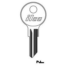 Kaba Ilco 01014S NP A02 | Cylinder Lock Key Blank, Brass, Nickel Plated, 2 Price Group, For Eagle Lock