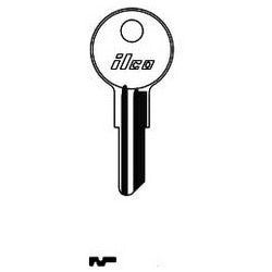 Kaba Ilco 01122 NP A02 | Vehicle Key Blank, Brass, Nickel Plated, 2 Price Group, For Cessna, Misc Switch, Piper Aircraft