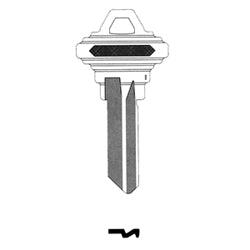 Kaba Ilco 100-C NP A01 | Key Blank, Look-Alike, 5-Pin, C Keyway, Brass, Nickel Plated, 1 Price Group, For Schlage