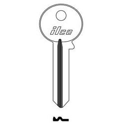 Kaba Ilco 1001DA NP A16 | Cylinder Lock Key Blank, 6-Pin, Brass, Nickel Plated, 16 Price Group, For Corbin Cabinet Lock
