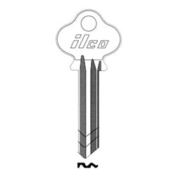 Kaba Ilco 1004 NP A02 | Cylinder Lock Key Blank, 5-Pin, Brass, Nickel Plated, 2 Price Group, For Lockwood