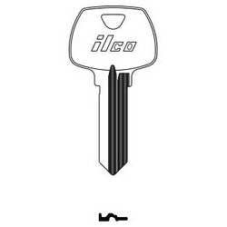 Kaba Ilco 1007 NP A15 | Cylinder Lock Key Blank, 5-Pin, Brass, Nickel Plated, 15 Price Group, For Sargent