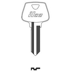 Kaba Ilco 1010 NP A04 | Cylinder Lock Key Blank, 5-Pin, Brass, Nickel Plated, 4 Price Group, For Sargent