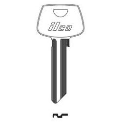 Kaba Ilco 1010A NP A16 | Cylinder Lock Key Blank, 6-Pin, Brass, Nickel Plated, 16 Price Group, For Sargent