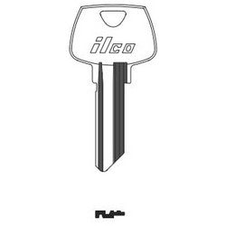 Kaba Ilco 1010N NP A02 | Cylinder Lock Key Blank, 5-Pin, Brass, Nickel Plated, 2 Price Group, For Sargent