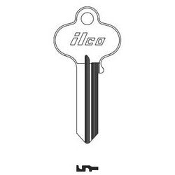 Kaba Ilco 1011 NP A02 | Cylinder Lock Key Blank, 5-Pin, Brass, Nickel Plated, 2 Price Group, For Corbin/Russwin