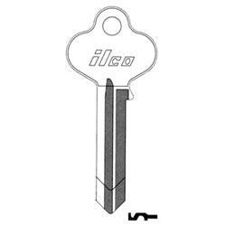 Kaba Ilco 1011P NP A02 | Cylinder Lock Key Blank, 5-Pin, Brass, Nickel Plated, 2 Price Group, For Corbin/Russwin