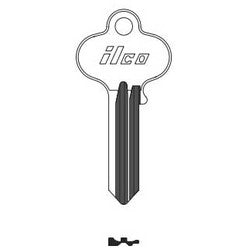Kaba Ilco 1012 NP A06 | Cylinder Lock Key Blank, 5-Pin, Brass, Nickel Plated, 6 Price Group, For Corbin/Russwin