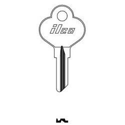 Kaba Ilco 1014J NP A12 | Cylinder Lock Key Blank, Brass, Nickel Plated, 12 Price Group, For Eagle Lock