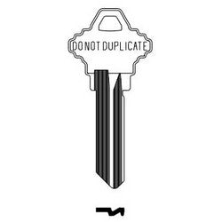 Kaba Ilco 101C-NS-DND NS A35 | Cylinder Lock Key Blank, Look-Alike, 6-Pin, C Keyway, Do Not Duplicate, Natural Nickel Silver, 10 Price Group