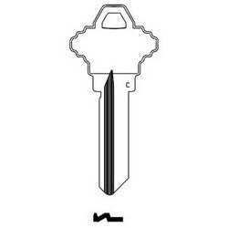 Kaba Ilco 101C-NS-PLAIN NS A31 | Cylinder Lock Key Blank, Look-Alike, 6-Pin, C Keyway, Natural Nickel Silver, 6 Price Group, For Schlage