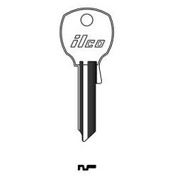Kaba Ilco 1028NR NP A12 | Cabinet Lock Key Blank, Brass, Nickel Plated, 12 Price Group, For NCL/National