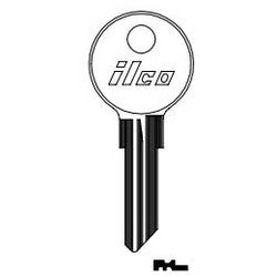 Kaba Ilco 102AM NP A03 | Cylinder Lock Key Blank, 6-Disc, Brass, Nickel Plated, 3 Price Group, For Chicago