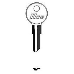 Kaba Ilco 1041E NP A02 | Cylinder Lock Key Blank, Brass, Nickel Plated, 2 Price Group, For Chicago