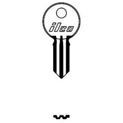 Kaba Ilco 1041P NP A14 | Cylinder Lock Key Blank, Double-Sided, Brass, Nickel Plated, 14 Price Group, For Illinois