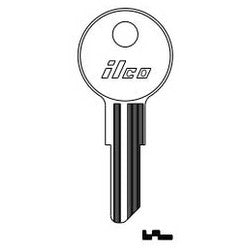 Kaba Ilco 1041TR NP A07 | Cylinder Lock Key Blank, Brass, Nickel Plated, 7 Price Group, For Chicago
