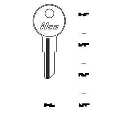 Kaba Ilco 1043B NP A03 | Cylinder Lock Key Blank, Brass, Nickel Plated, 3 Price Group, For Illinois