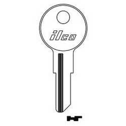 Kaba Ilco 1043C NP A12 | Cylinder Lock Key Blank, Brass, Nickel Plated, 12 Price Group, For Illinois