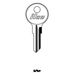 Kaba Ilco 1043F NP A15 | Cylinder Lock Key Blank, Brass, Nickel Plated, 15 Price Group, For Illinois