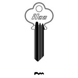 Kaba Ilco 1047CR NP A04 | Cylinder Lock Key Blank, Brass, Nickel Plated, 4 Price Group, For Sager