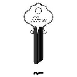 Kaba Ilco 1054 NP A04 | Cylinder Lock Key Blank, Brass, Nickel Plated, 4 Price Group, For Ilco