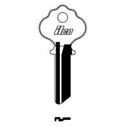 Kaba Ilco 1054K NP A07 | Cylinder Lock Key Blank, Brass, Nickel Plated, 7 Price Group, For Ilco