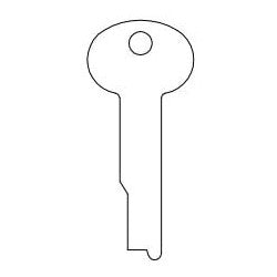 Kaba Ilco 1063D NS A31 | Safe Deposit Key Blank, 0.38" Width x 0.07" Thickness, Natural Nickel Silver, 6 Price Group, For Sargent and Greenleaf