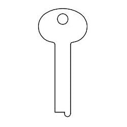 Kaba Ilco 1063E NS A31 | Safe Deposit Key Blank, 0.32" Width x 0.07" Thickness, Natural Nickel Silver, 6 Price Group, For Sargent and Greenleaf