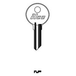Kaba Ilco 1069 NP A02 | Cylinder Lock Key Blank, Brass, Nickel Plated, 2 Price Group, For Hudson