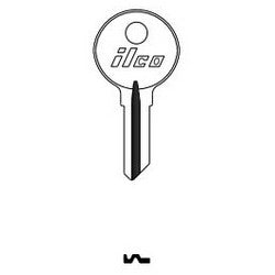 Kaba Ilco 1069B NP A08 | Vehicle Key Blank, Brass, Nickel Plated, 8 Price Group, For Golf Cart