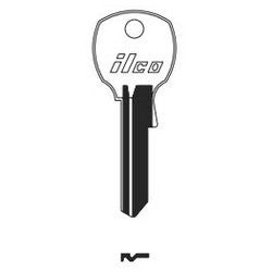 Kaba Ilco 1069LA NP A02 | Cylinder Lock Key Blank, Brass, Nickel Plated, 2 Price Group, For National Cabinet Lock