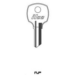 Kaba Ilco 1069N NP A02 | Cylinder Lock Key Blank, Brass, Nickel Plated, 2 Price Group, For National Cabinet Lock