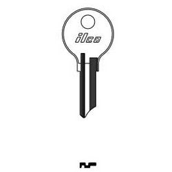 Kaba Ilco 1069W NP A02 | Cylinder Lock Key Blank, Brass, Nickel Plated, 2 Price Group, For National Cabinet Lock