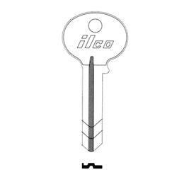Kaba Ilco 1071 NP A04 | Cylinder Lock Key Blank, 5-Pin, Brass, Nickel Plated, 4 Price Group, For Wilson-Bohannon